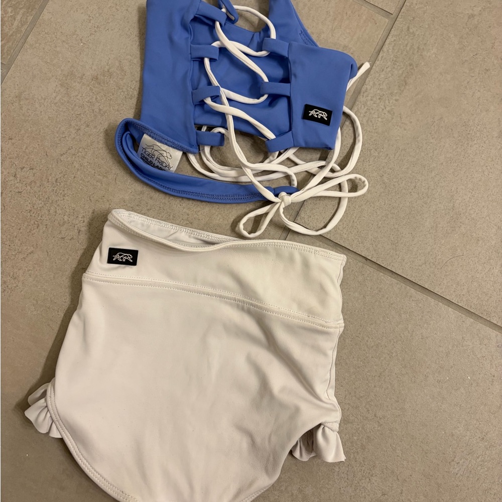 Tiger Friday Bronx Crop Top Set Periwinkle Dancewear